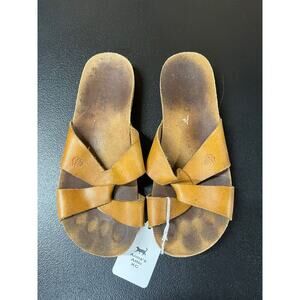 Yokono Tan Leather & Cork Sandals